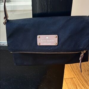 Kate Spade Black Clutch with Gold Accents